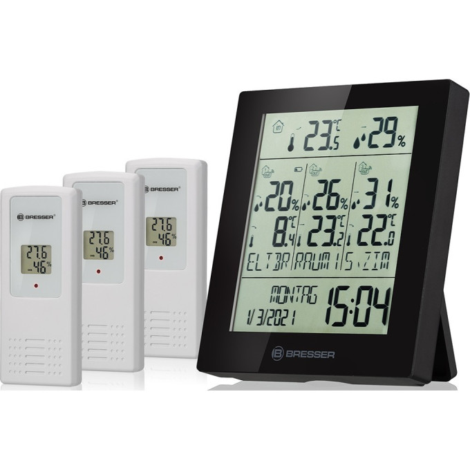 Метеостанция BRESSER Temeo Hygro Quadro Prestige черная 78584